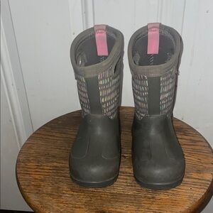 Bogs Kids Waterproof Boots - Grey and Pink